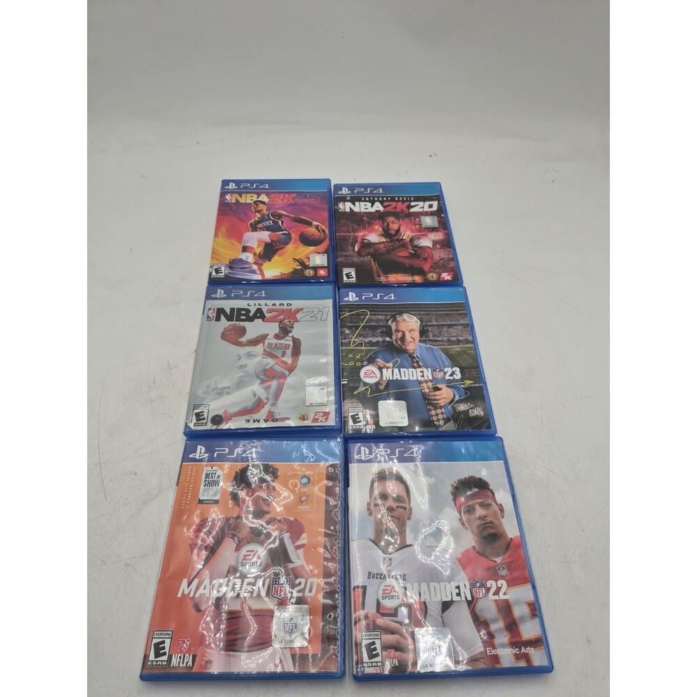 PlayStation 4 Madden Nba 2k Lot 2020-2023 Lot Of 6